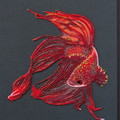 Bead Embroidery Kit Main Bead Embroidery Kit Red gold