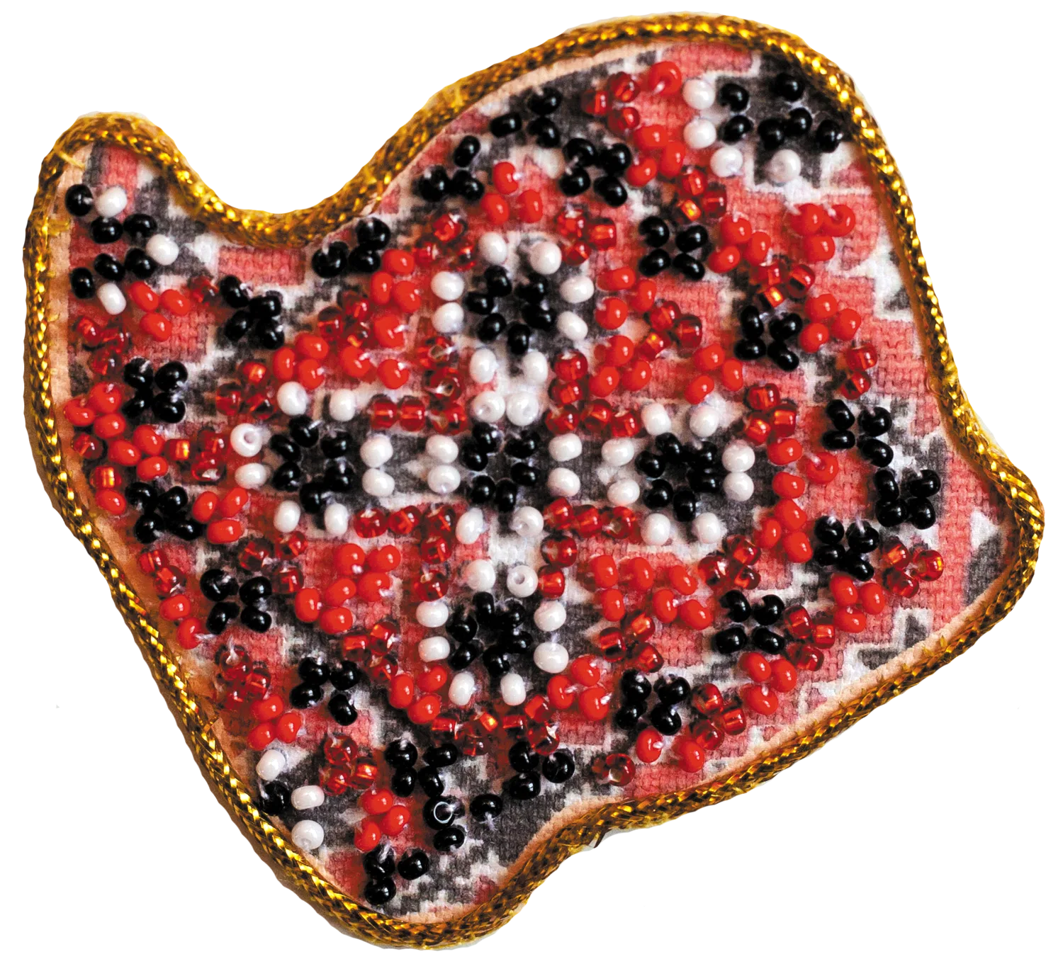 Magnets Bead Embroidery Kit Kits for embroidery with beads magnets "Map of Ukraine" Volyn region