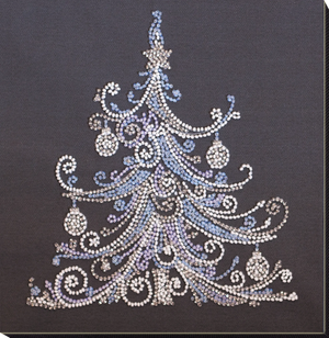 Bead Embroidery Kit Mid-sized bead embroidery kit Herringbone silver