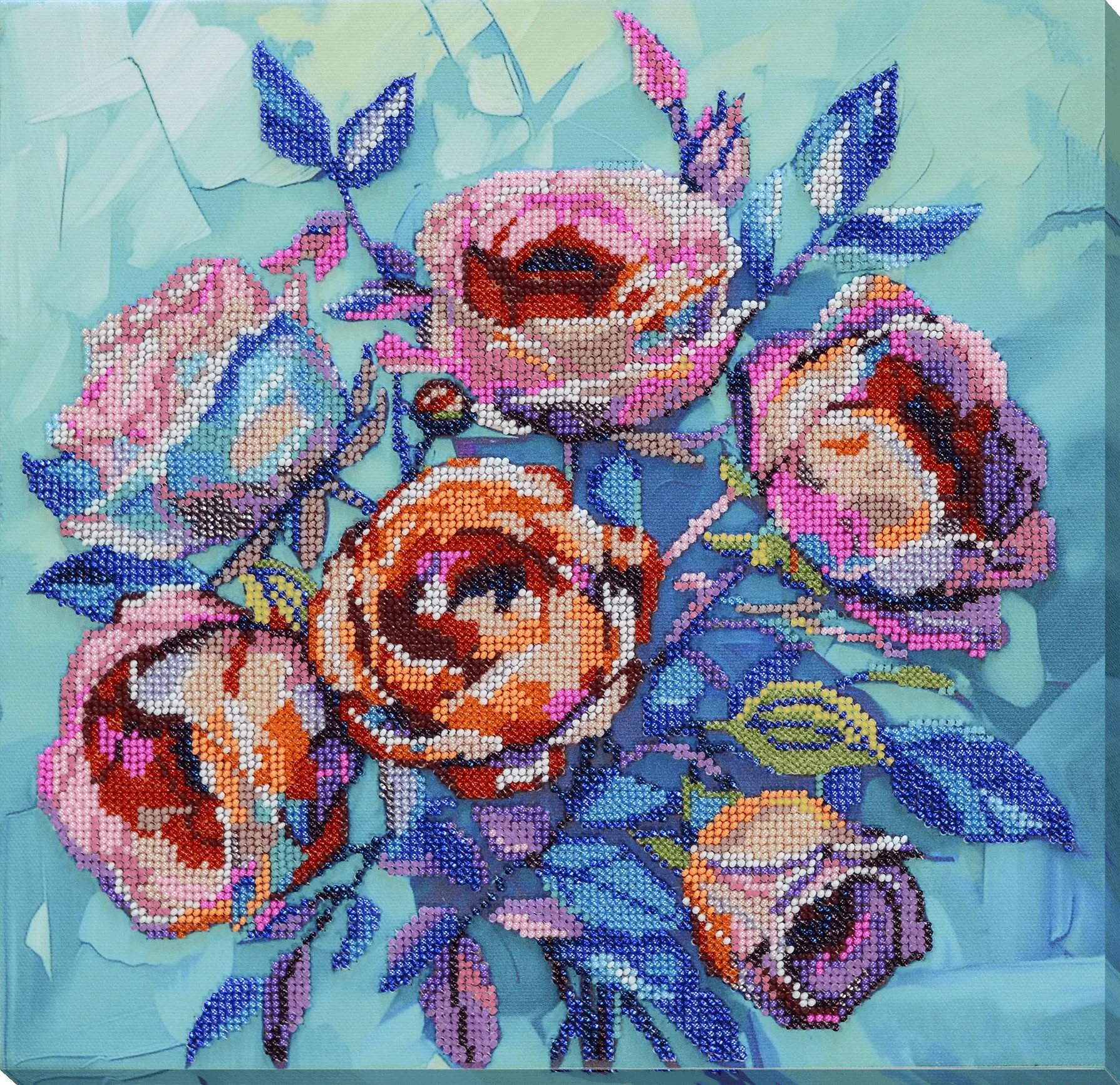 Bead Embroidery Kit Main Bead Embroidery Kit Roses for the Soul