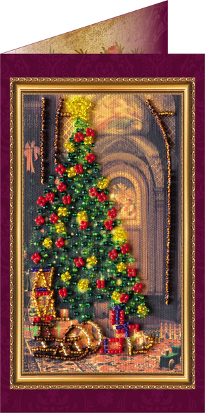 Postcards Bead Embroidery Kit Postcard Bead embroidery kit Happy Christmas – 1