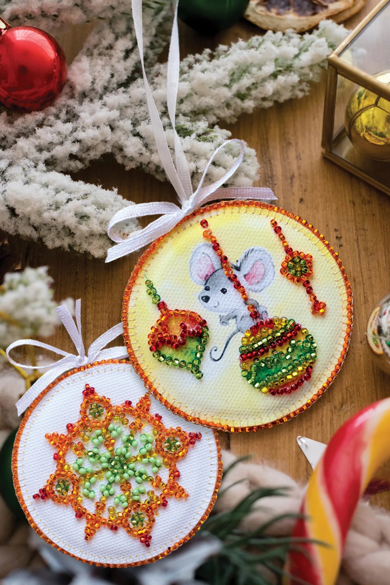 Christmas and New Year Decor Kit Decoration Little mouse