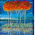 Bead Embroidery Kit Fire in sky blue - 3