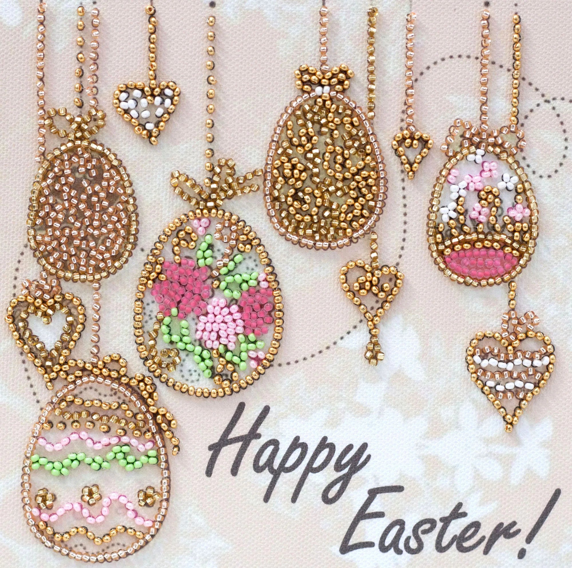 Bead Embroidery Kit Mini Bead embroidery kit Happy Easter