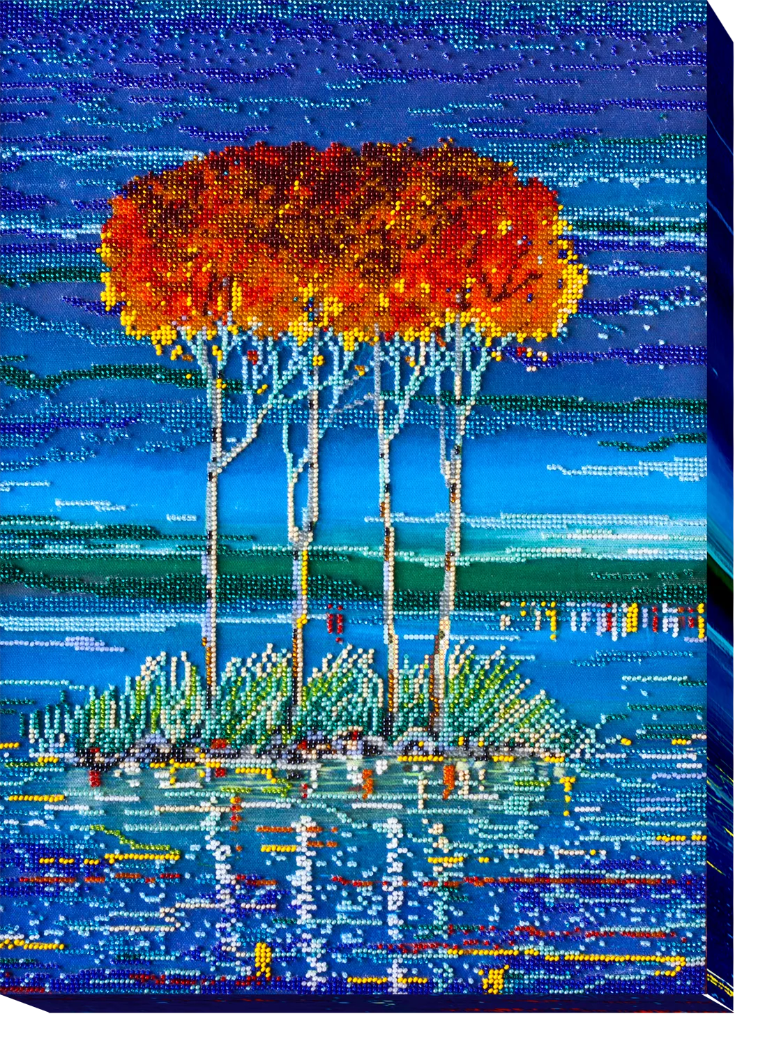 Bead Embroidery Kit Main Bead Embroidery Kit Fire in sky blue - 2