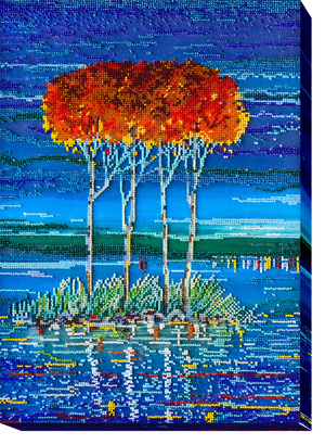 Bead Embroidery Kit Main Bead Embroidery Kit Fire in sky blue - 2