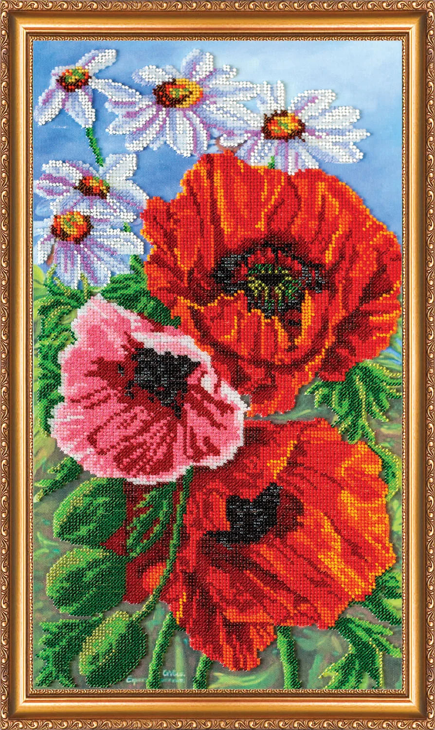 Bead Embroidery Kit Main Bead Embroidery Kit Wild poppies – 1