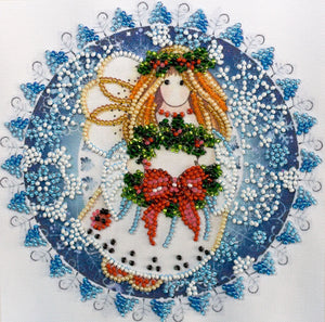Bead Embroidery Kit Mini Bead embroidery kit Christmas angel