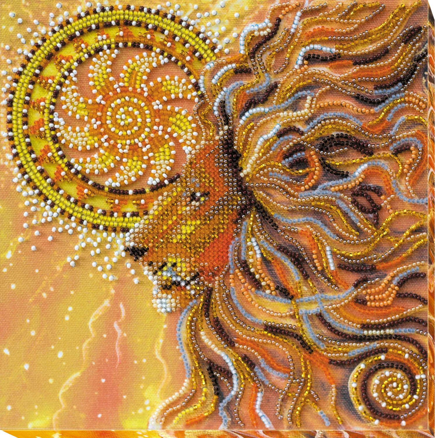 Bead Embroidery Kit Mid-sized bead embroidery kit Sunny lion