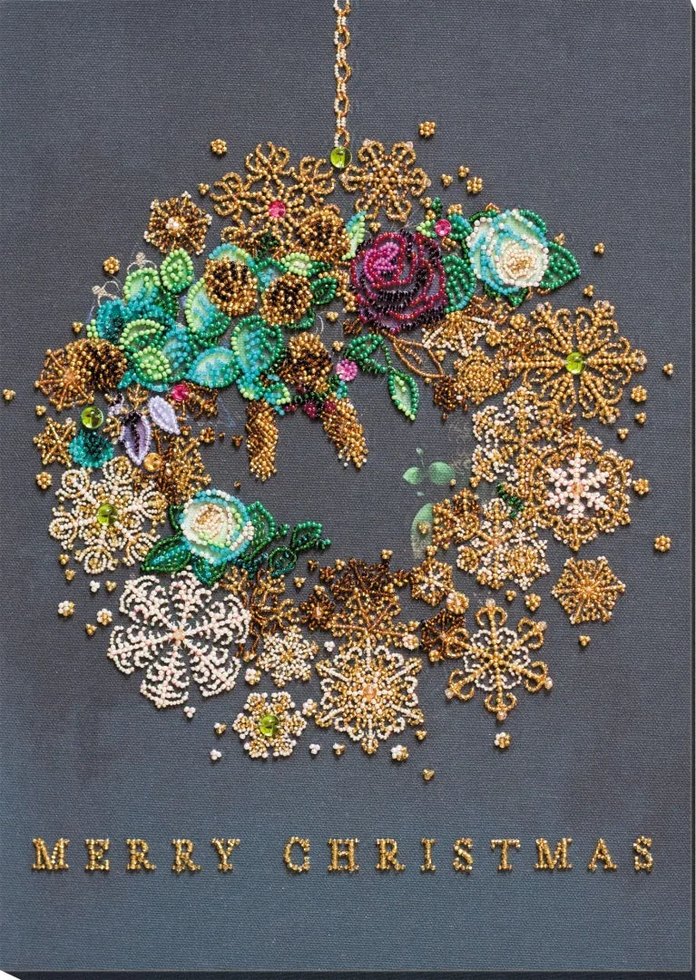 Bead Embroidery Kit Main Bead Embroidery Kit New year wreath