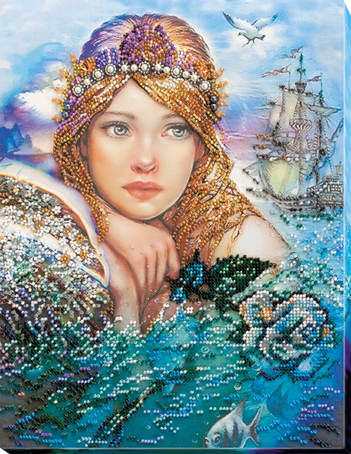 Bead Embroidery Kit Main Bead Embroidery Kit Mermaid