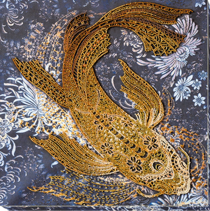 Bead Embroidery Kit Main Bead Embroidery Kit Money fish