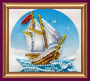 Magnets Bead Embroidery Kit Magnets Bead embroidery kit Sailboat