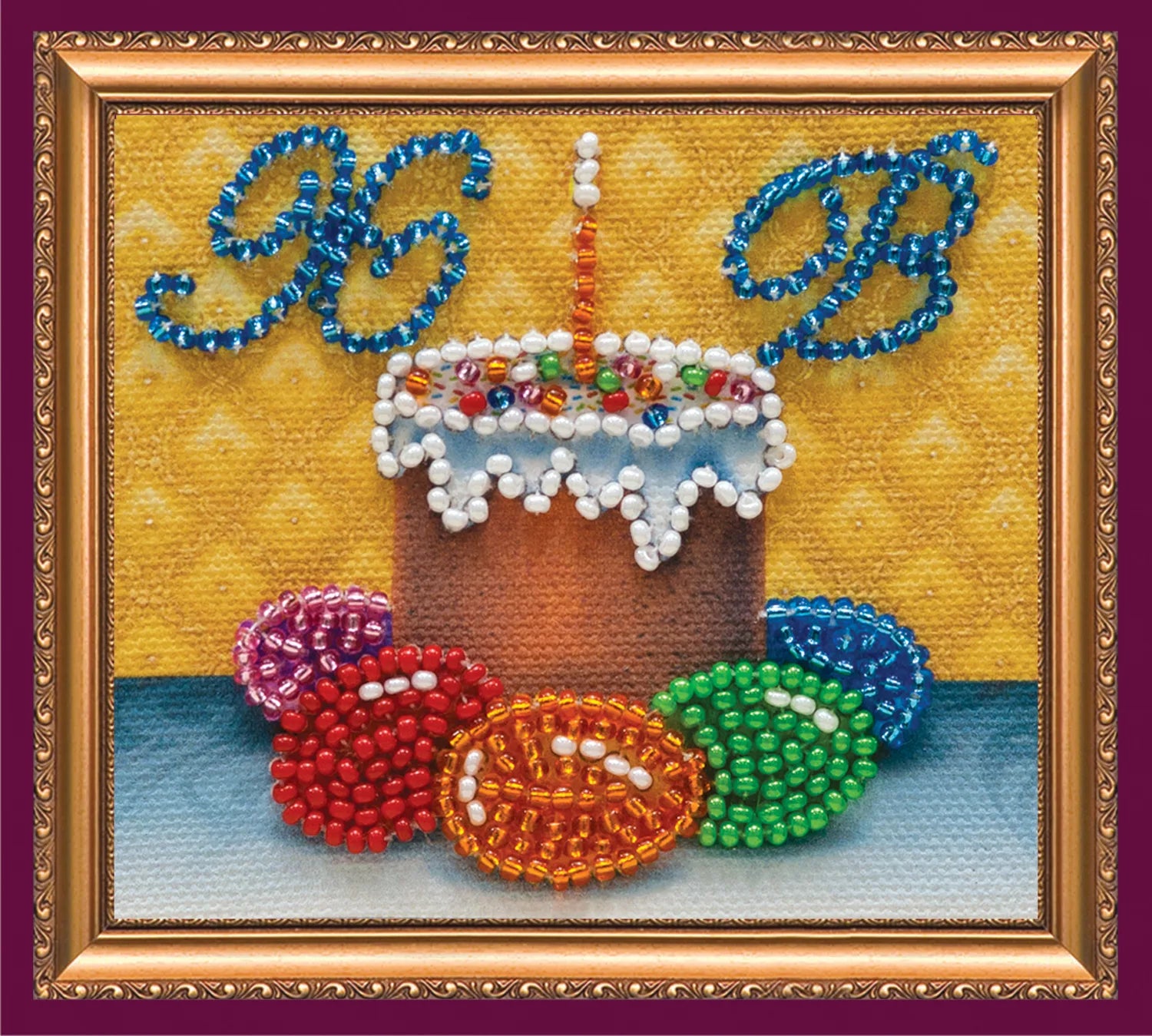 Magnets Bead Embroidery Kit Magnets Bead embroidery kit Easter still-life – 1