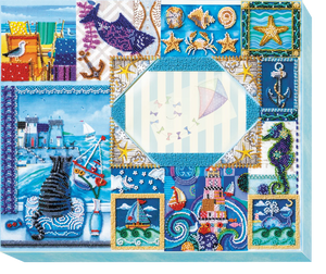 Photo Frame Bead Embroidery Kit Photo frame kit for bead embroidery Photo frame kit for bead embroidery "A song about the sea"