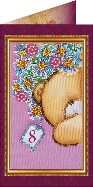 Postcards Bead Embroidery Kit Postcard Bead embroidery kit Happy 8th of March (Women's Day) – 2