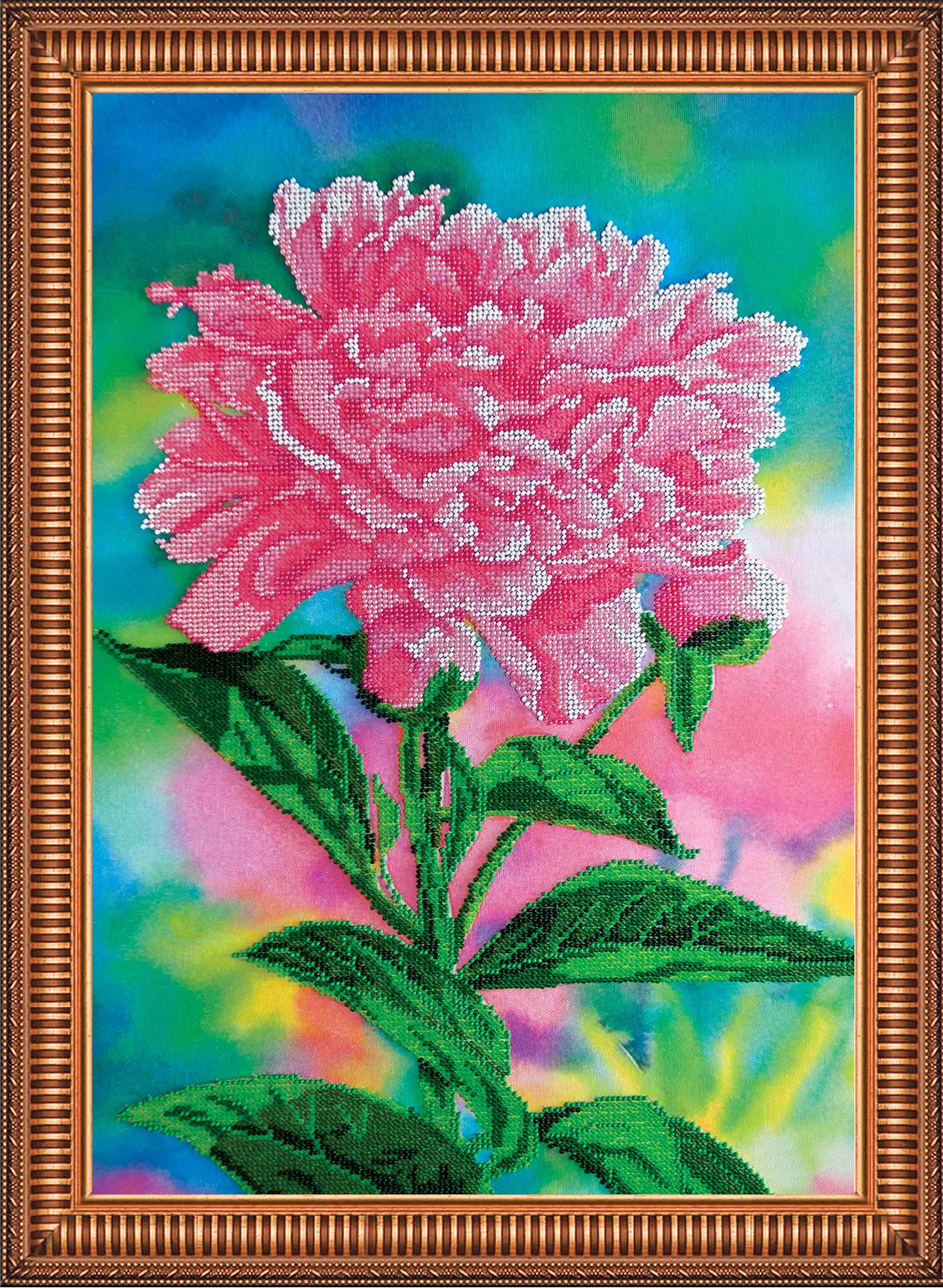 Bead Embroidery Kit Peony