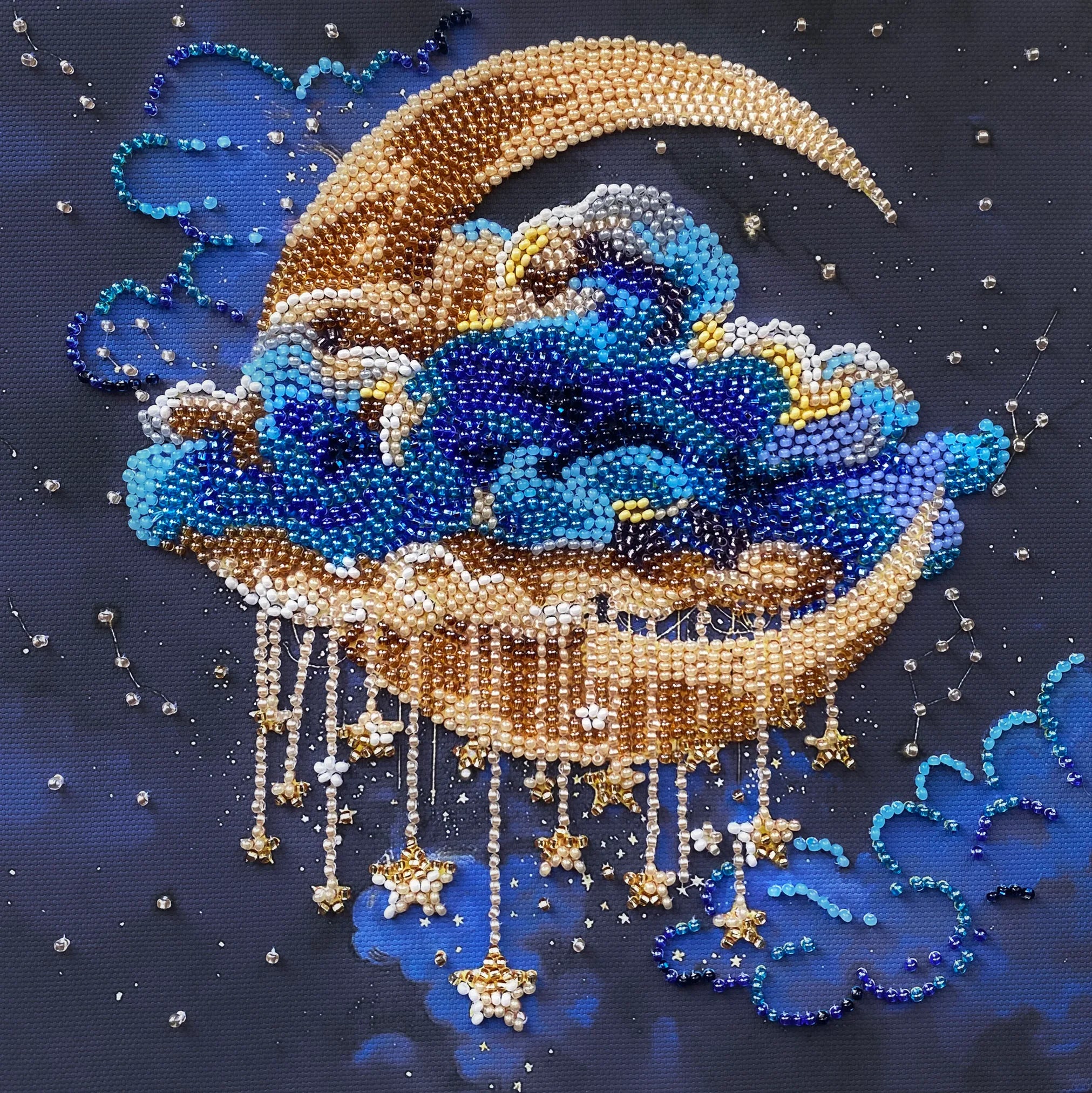 Bead Embroidery Kit Mid-sized bead embroidery kit Cradle of Stellar Dreams