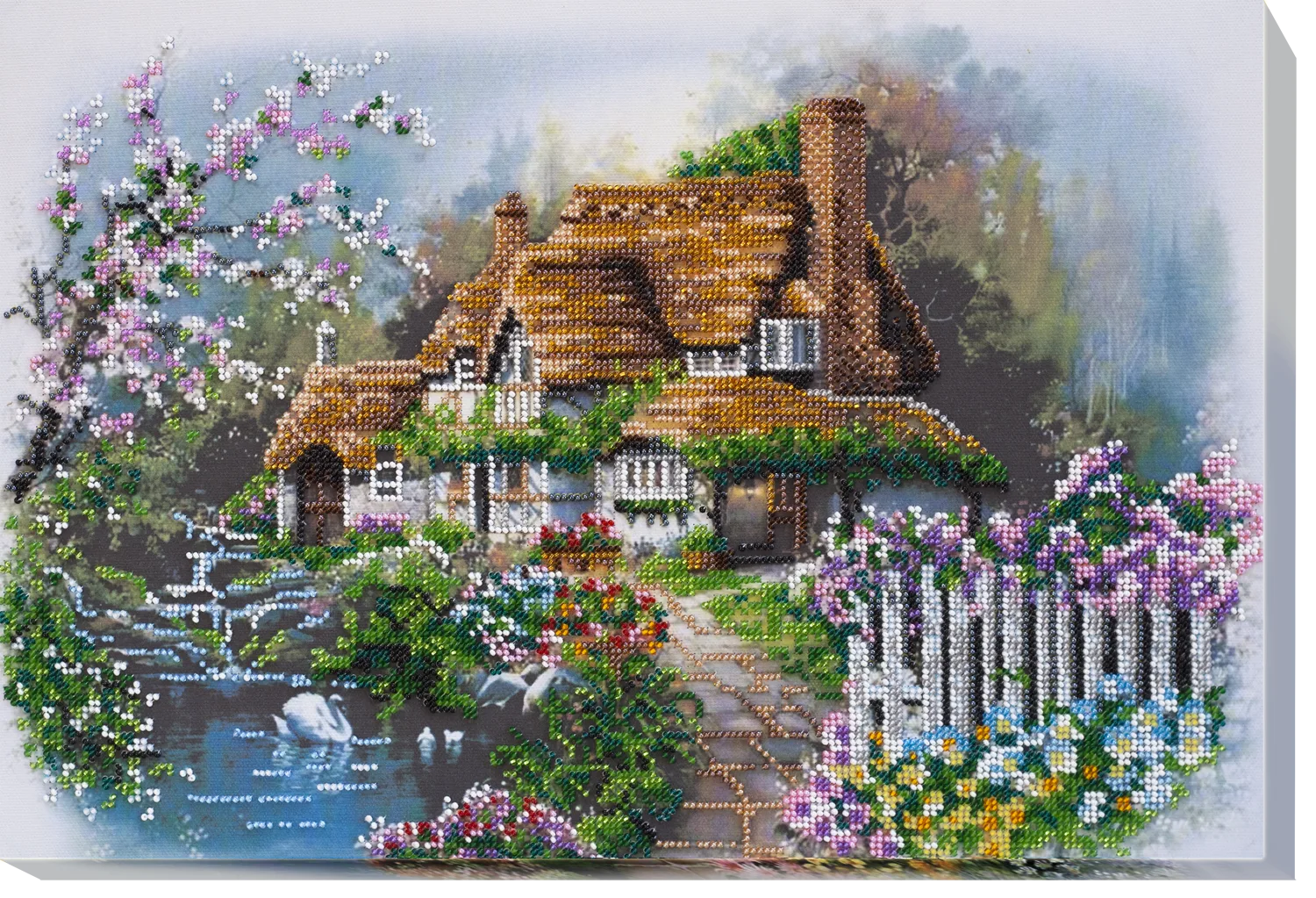 Bead Embroidery Kit Main Bead Embroidery Kit House at the lake