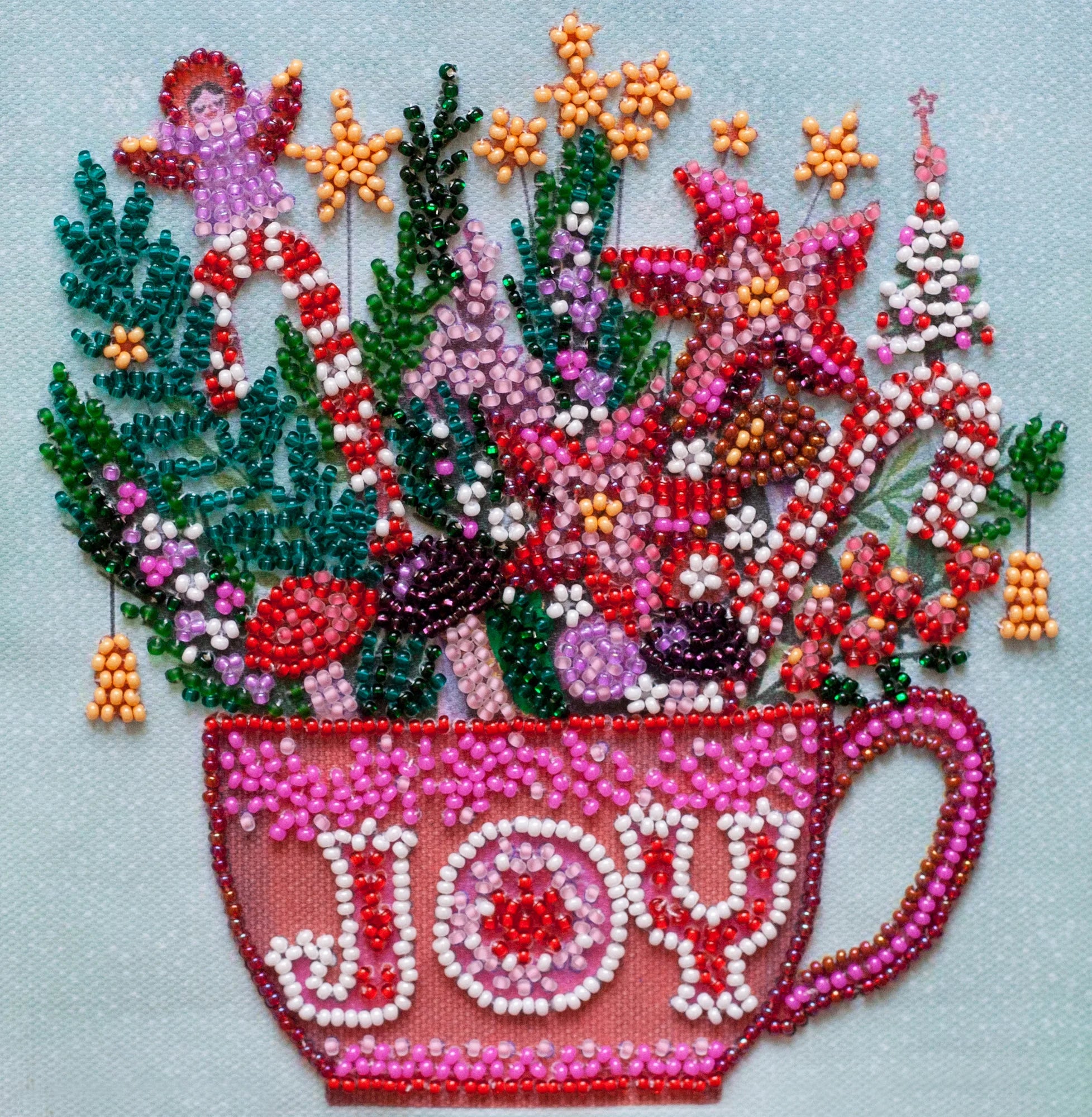 Bead Embroidery Kit Mini Bead embroidery kit Festive tea party