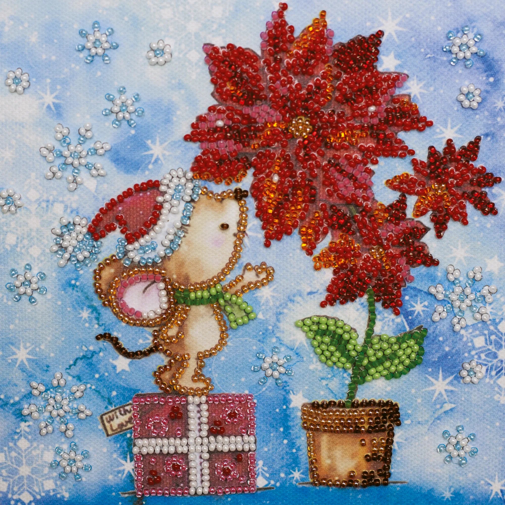 Bead Embroidery Kit Mini Bead embroidery kit Winter miracle