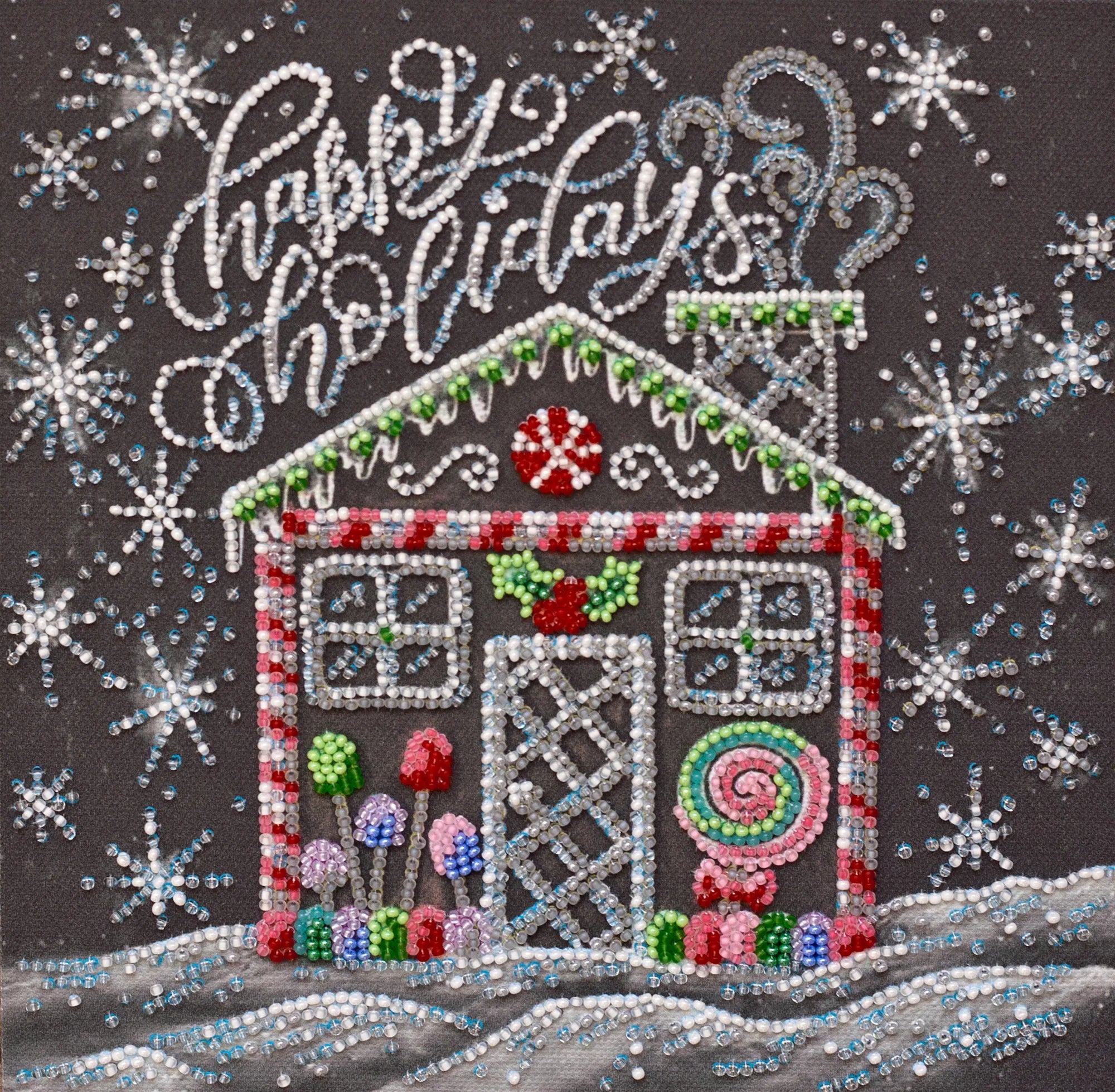 Bead Embroidery Kit Mid-sized bead embroidery kit Icing-sugar