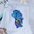 Bead Embroidery Kit On Clothes Decoration Blue gold-A