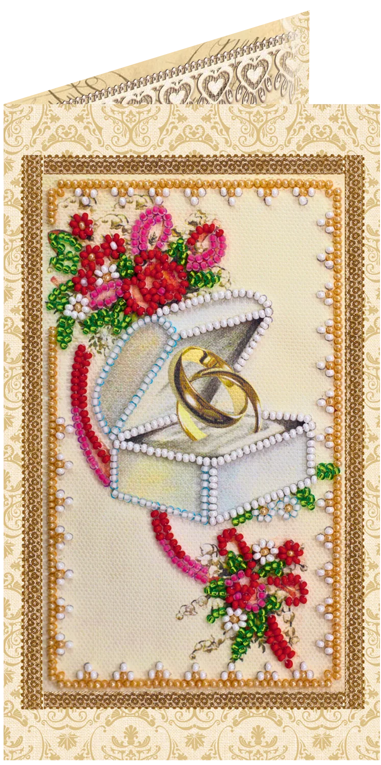 Postcards Bead Embroidery Kit Postcard bead embroidery kits Happy Wedding – 7