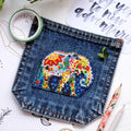 Bead Embroidery Kit On Clothes Decoration Elephant