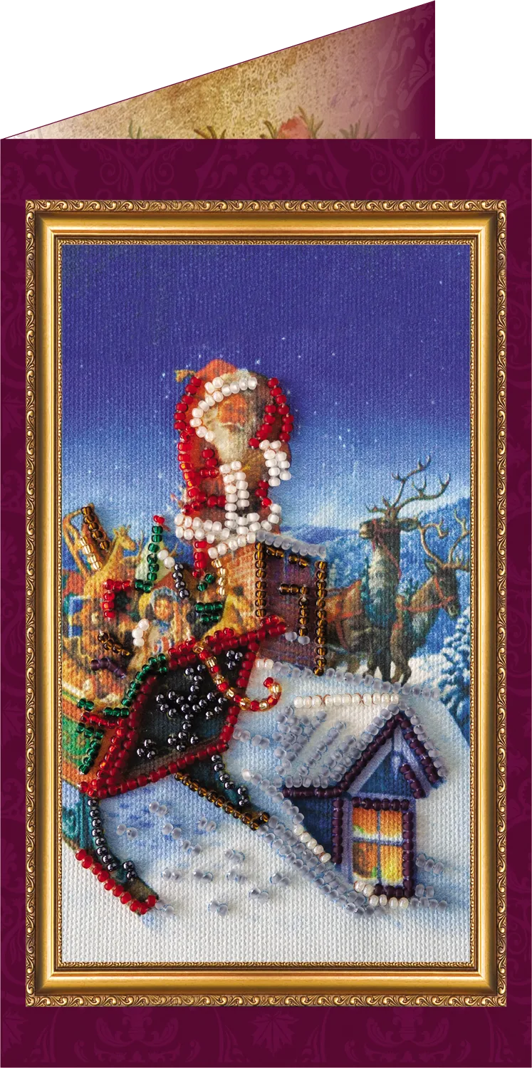 Postcards Bead Embroidery Kit Postcard Bead embroidery kit Happy New Year – 6