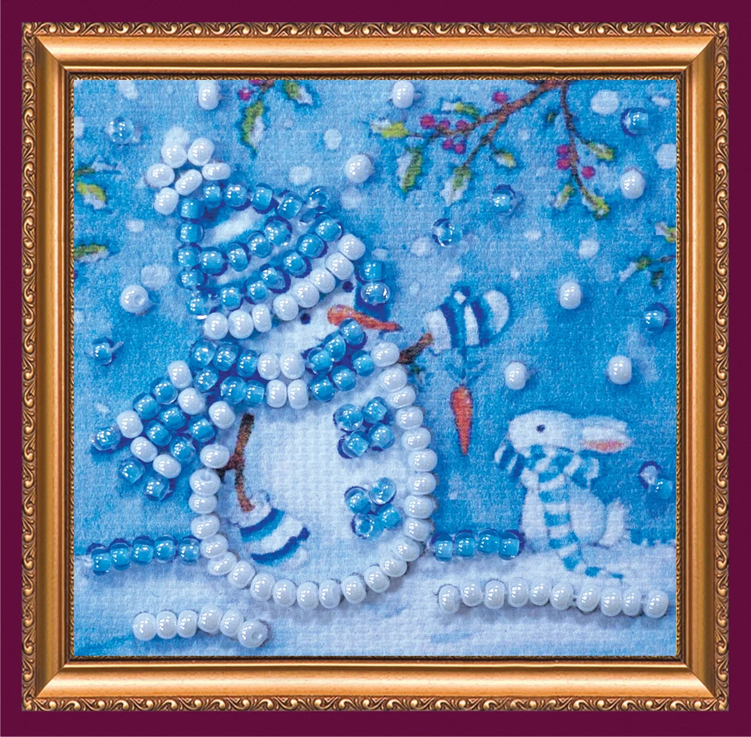 Magnets Bead Embroidery Kit Mini Magnets Bead embroidery kit Snowman and bunny