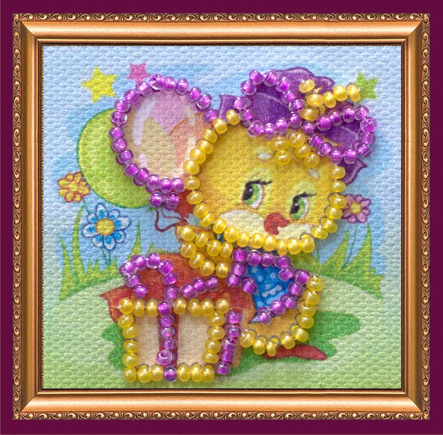 Magnets Bead Embroidery Kit Mini Magnets Bead embroidery kit Small sun