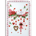 Postcards Bead Embroidery Kit Postcard-envelope for microbead embroidery Wedding tinsel