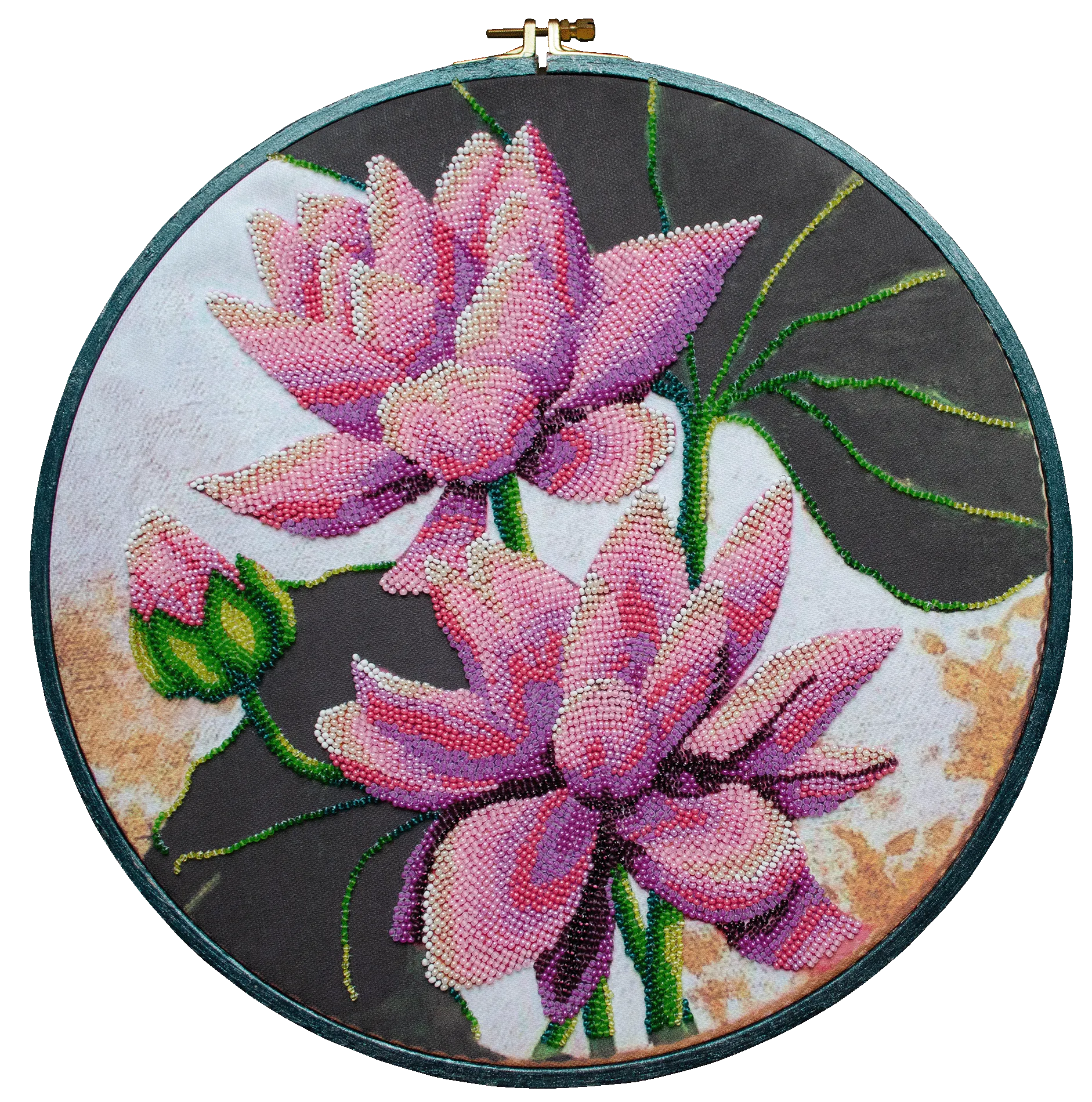 Bead Embroidery Kit Main Bead Embroidery Kit Blooming lotus