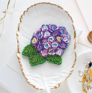 Brooch Embroidery Kit Decoration Beautiful hydrangea