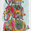 Bead Embroidery Kit Main Bead Embroidery Kit Three elephants for happiness