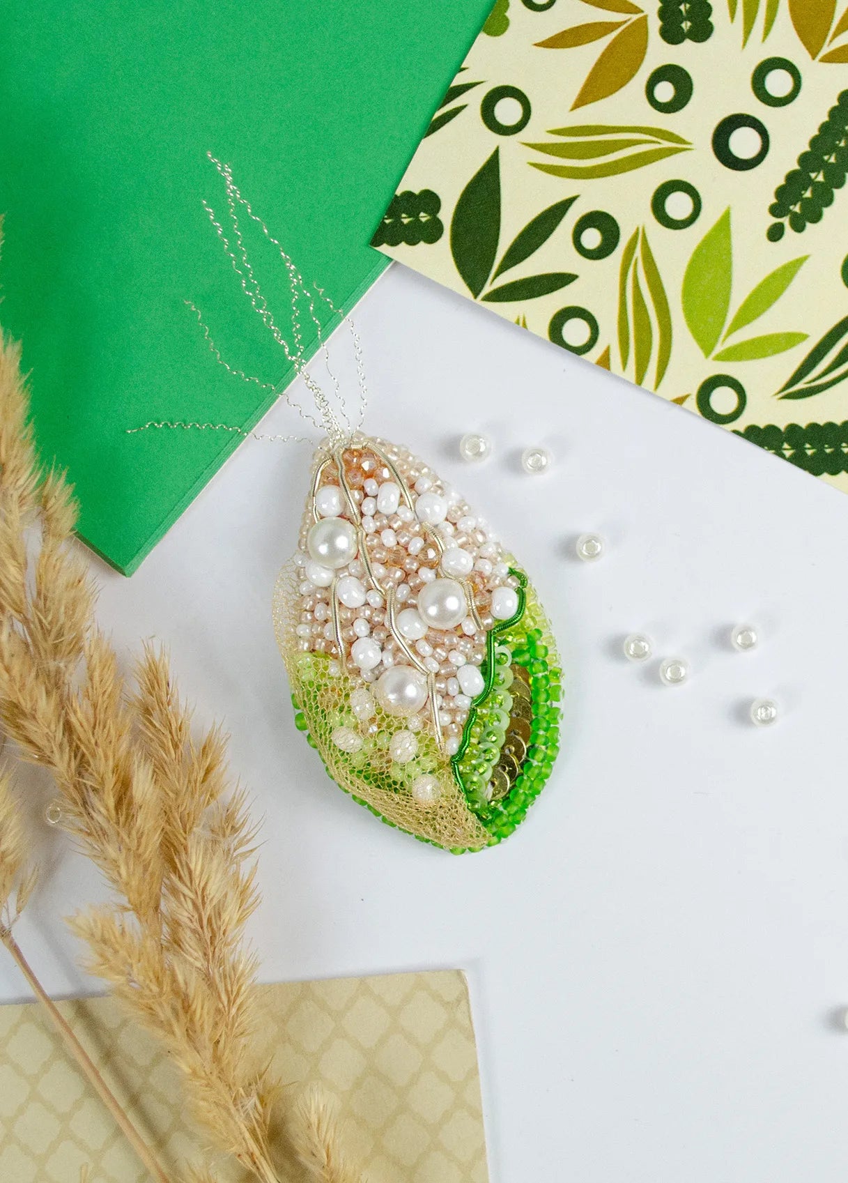 Brooch Embroidery Kit Decoration Corn (Decoration)