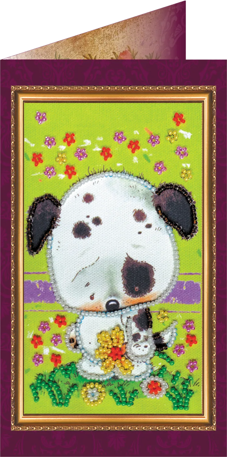 Postcards Bead Embroidery Kit Miss you – 2