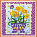 Bead Embroidery Kit Mini Bead embroidery kit Blooming daffodils