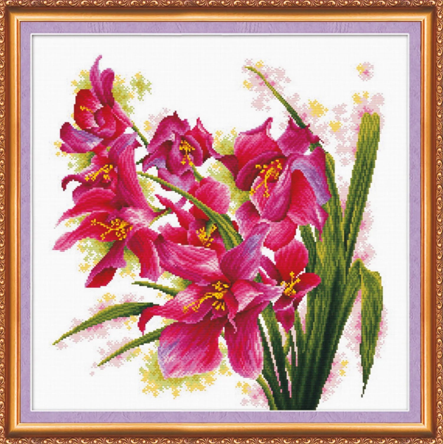 Cross Stitch Kit Cross-stitch kits Purple orchids
