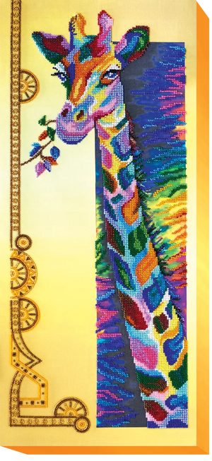 Bead Embroidery Kit Main Bead Embroidery Kit Rainbow giraffe