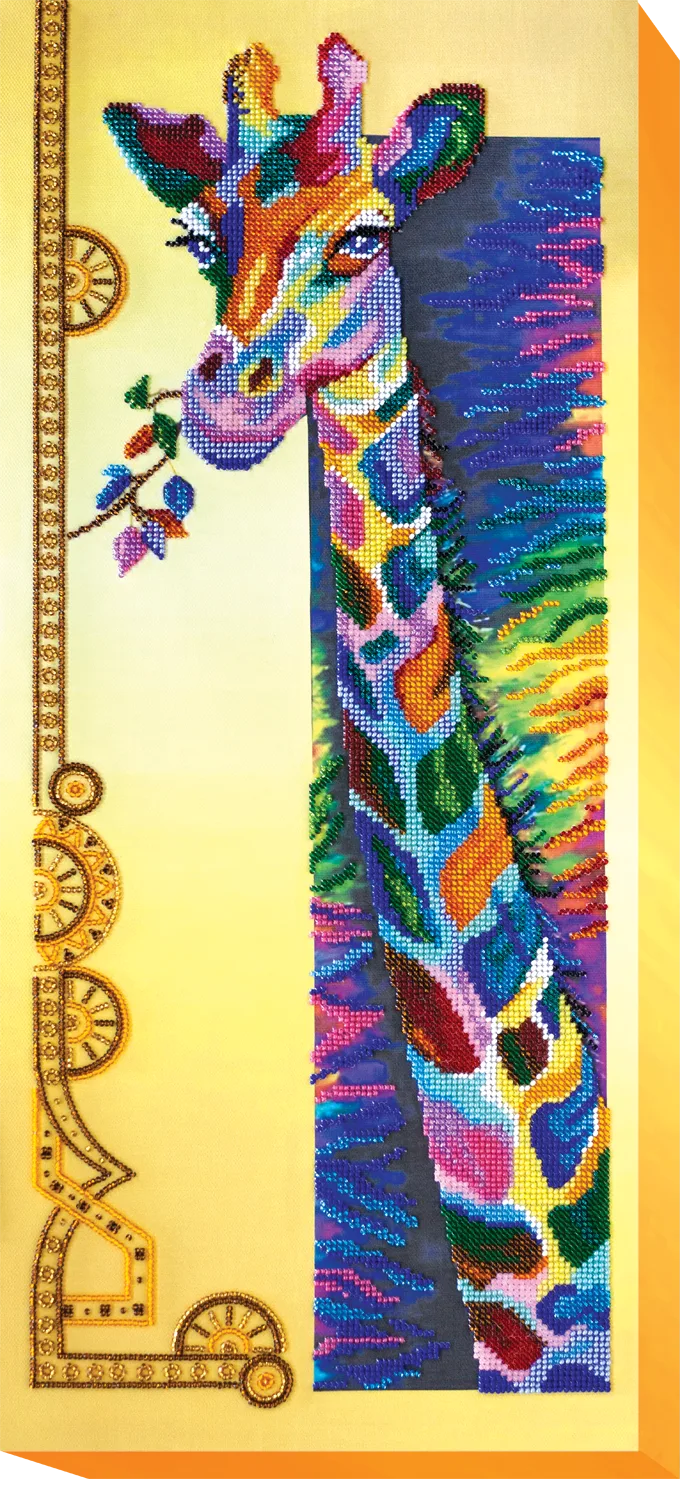 Bead Embroidery Kit Main Bead Embroidery Kit Rainbow giraffe