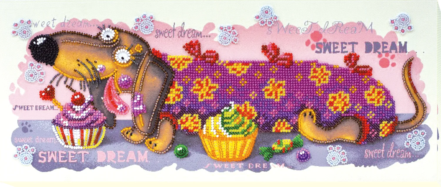 Bead Embroidery Kit Main Bead Embroidery Kit Sweet tooth