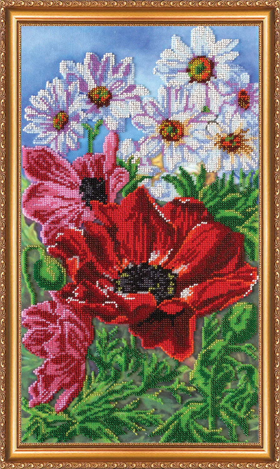 Bead Embroidery Kit Main Bead Embroidery Kit Wild poppies – 2