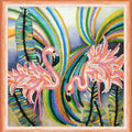 Bead Embroidery Kit Mini Bead embroidery kit Pink flamingos