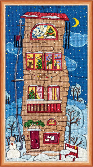 Cross Stitch Kit Cross-stitch kits Winter house