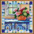 Bead Embroidery Kit Main bead embroidery kits Hydrangea at window