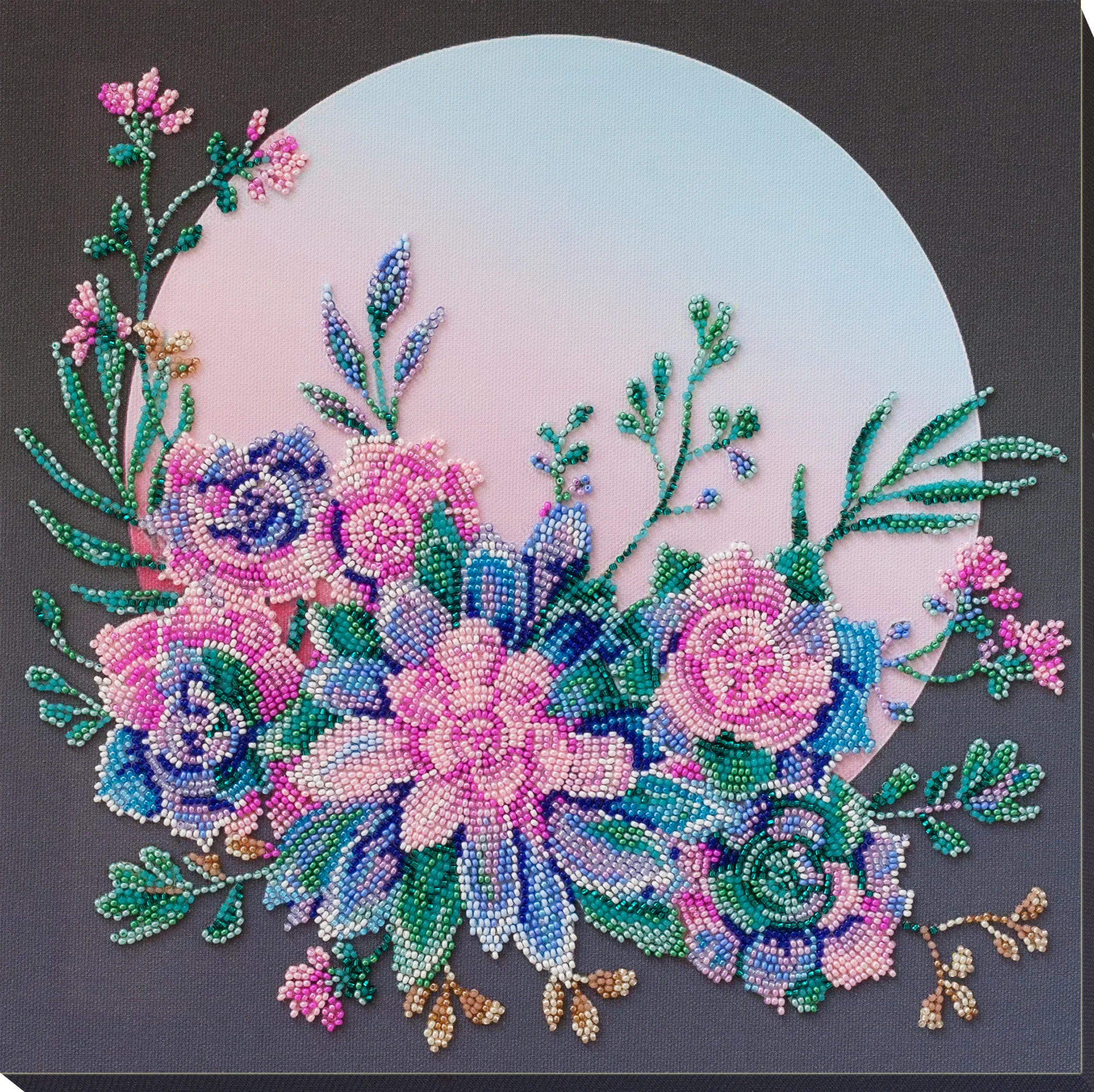 Bead Embroidery Kit Main Bead Embroidery Kit Moon flowers