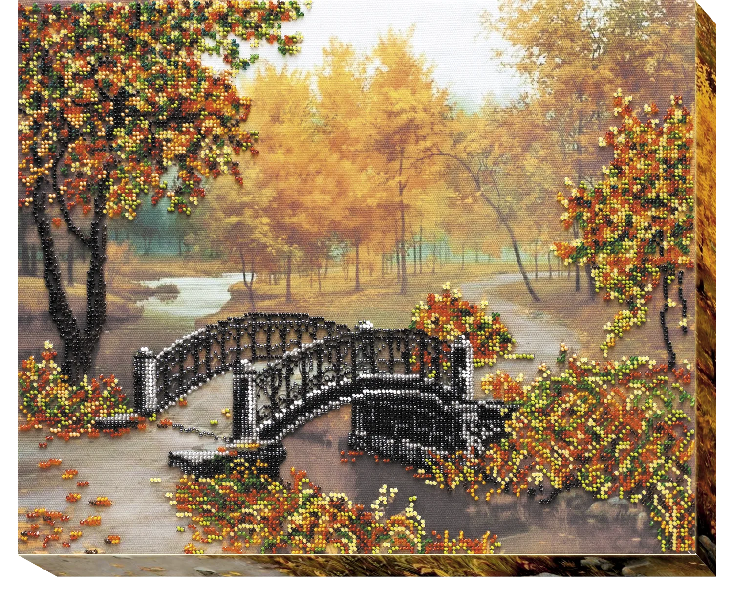 Bead Embroidery Kit Main Bead Embroidery Kit Gold of Autumn