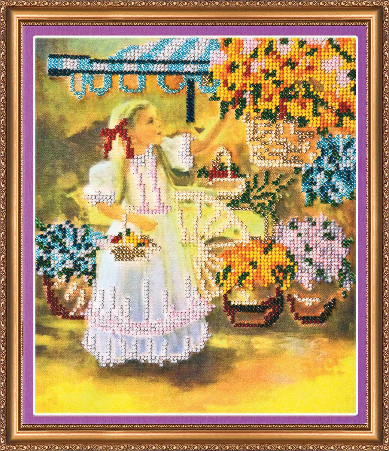 Bead Embroidery Kit Main Bead Embroidery Kit The little flower girl